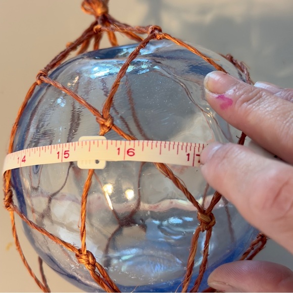 5” Diameter 15 3/4 Circumference Large FLOAT Glass Ball Fishing Bouy Vintage - Picture 7 of 7